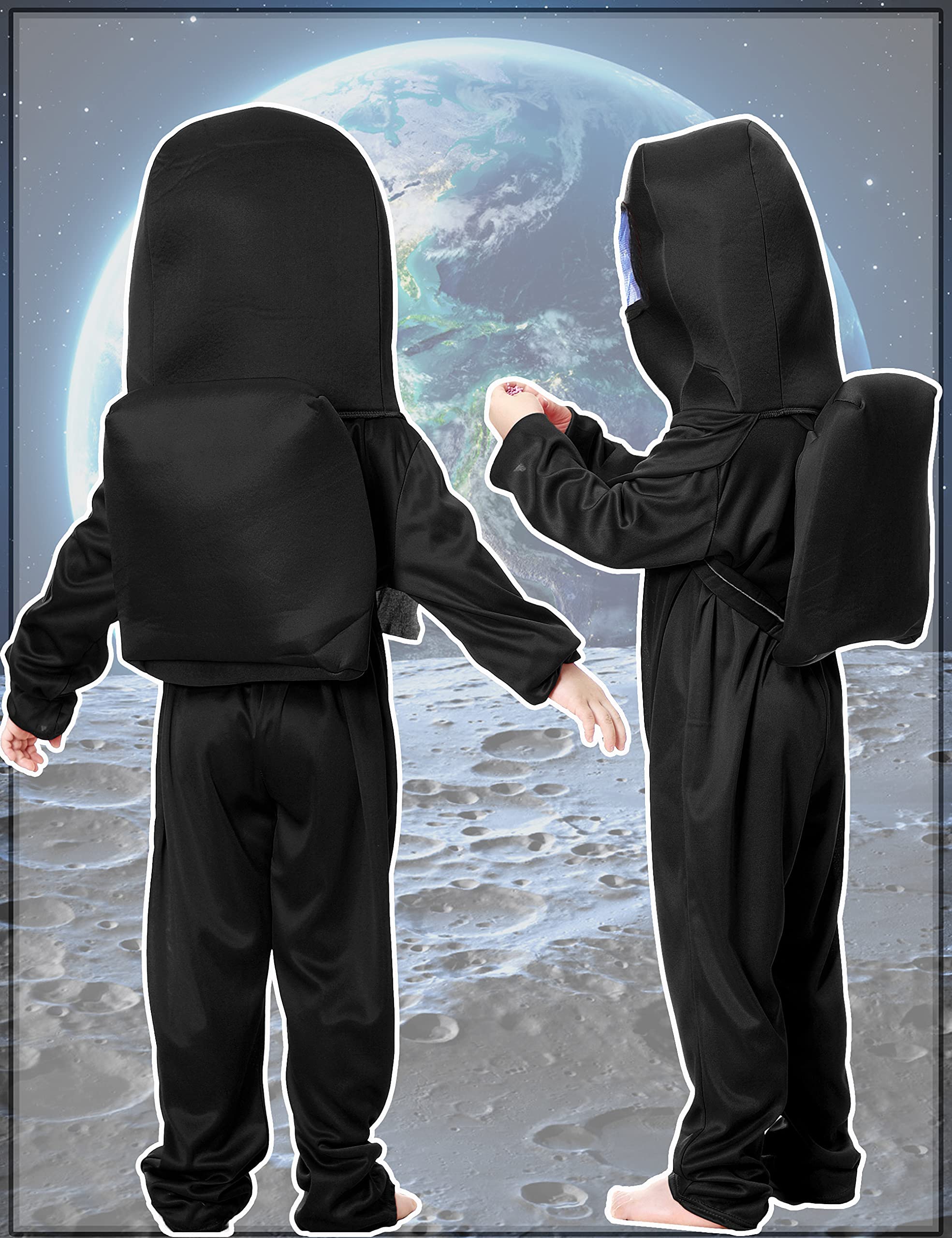 **Kids Astronaut Costume - Space Suit Halloween Costume for Boys & Girls Ages 3-10 | Red & Blue Jumpsuit with Backpack | Perfect for Halloween, Cosplay, Dress-Up & Space-Themed Parties**