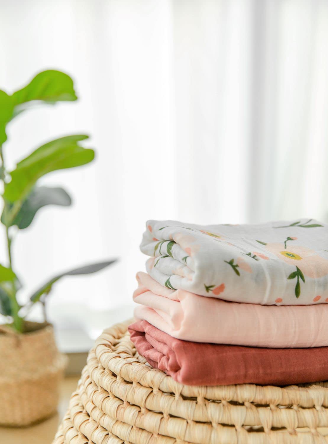 3 Pack Soft Muslin Swaddle Blankets for Babies - 47