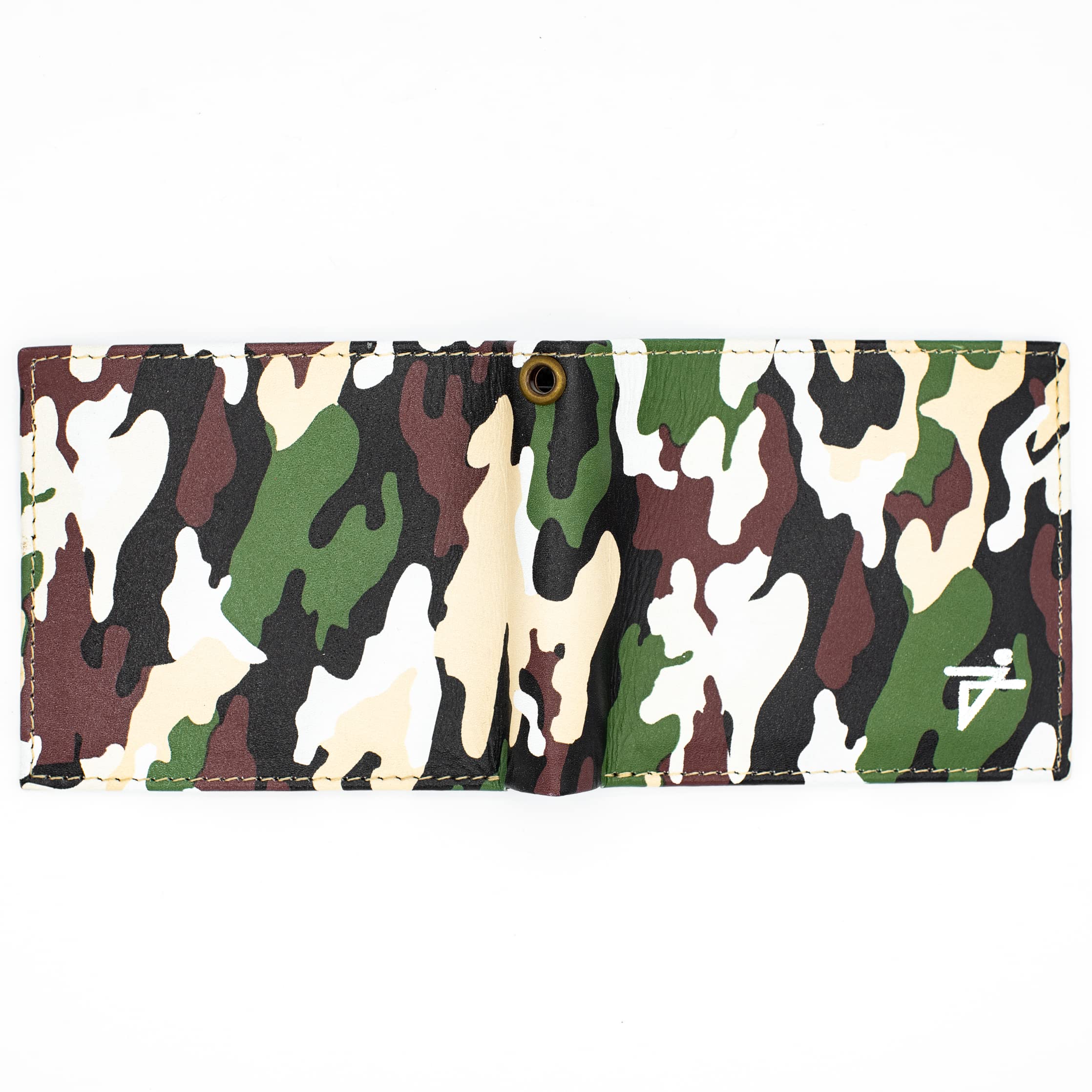 JT Camouflage Leather Men's RFID Blocking Bifold Wallet - Slim Minimalist Front Pocket Wallet for Men - Stylish & Thin Gift for Him (Camo) - Perfect for Travel, Everyday Carry & Outdoor Adventures