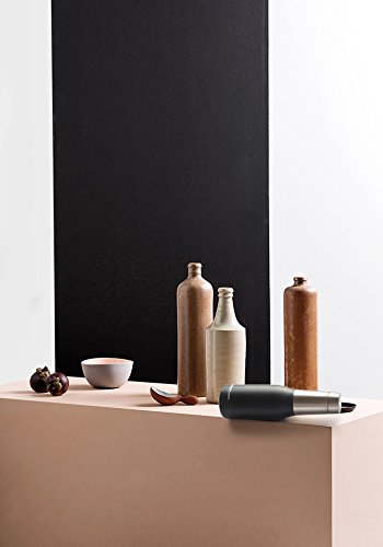 Asobu The Oasis 20oz Vacuum Insulated Stainless Steel Water Bottle - Double Wall Leakproof Design for Hot & Cold Drinks - Perfect for Gym, Hiking, Office & Outdoor Activities (Black)