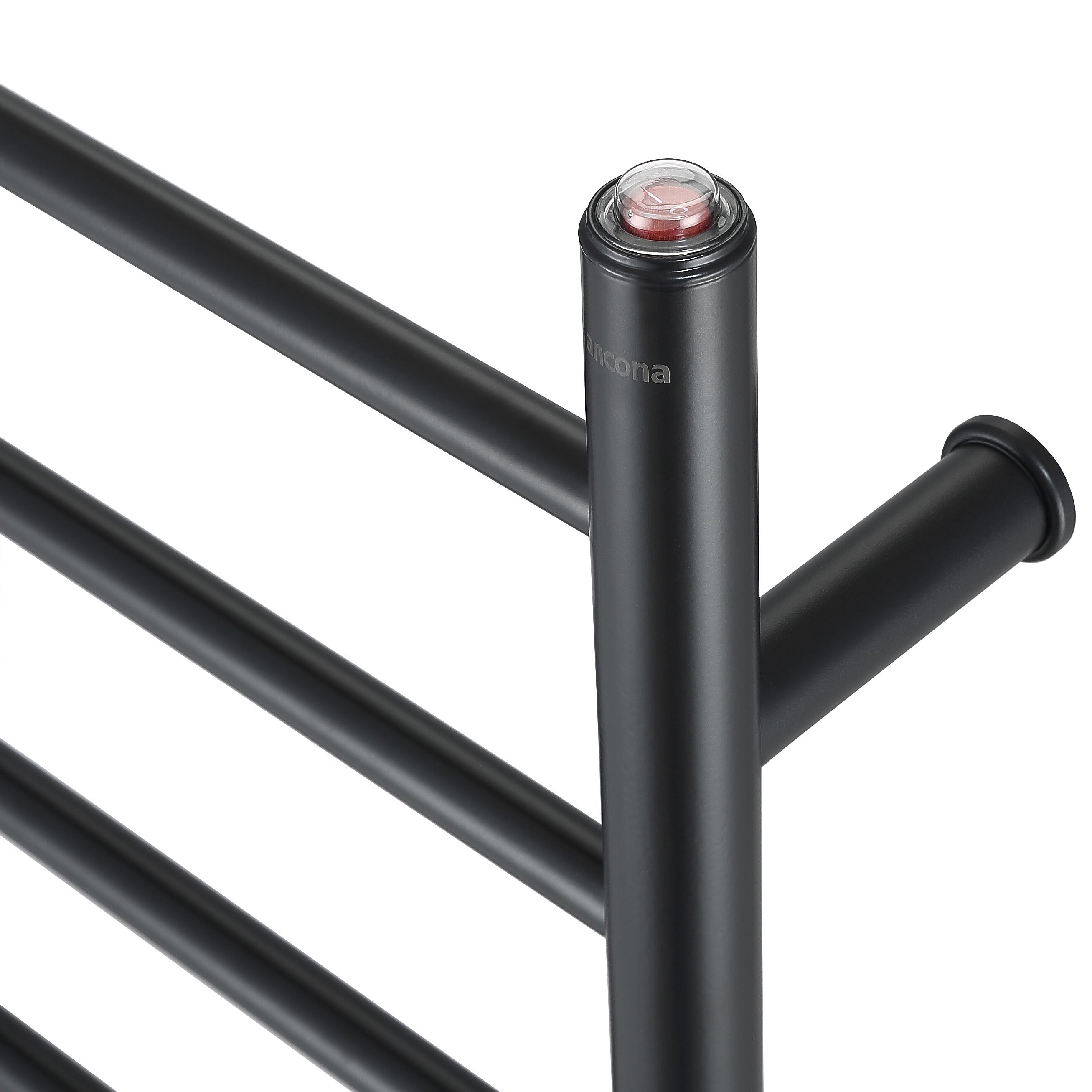 Matte Black Hardwired 7-Bar Towel Warmer - Fast Heating Bathroom Essential for Spa, Luxury Hotels & Home Comfort
