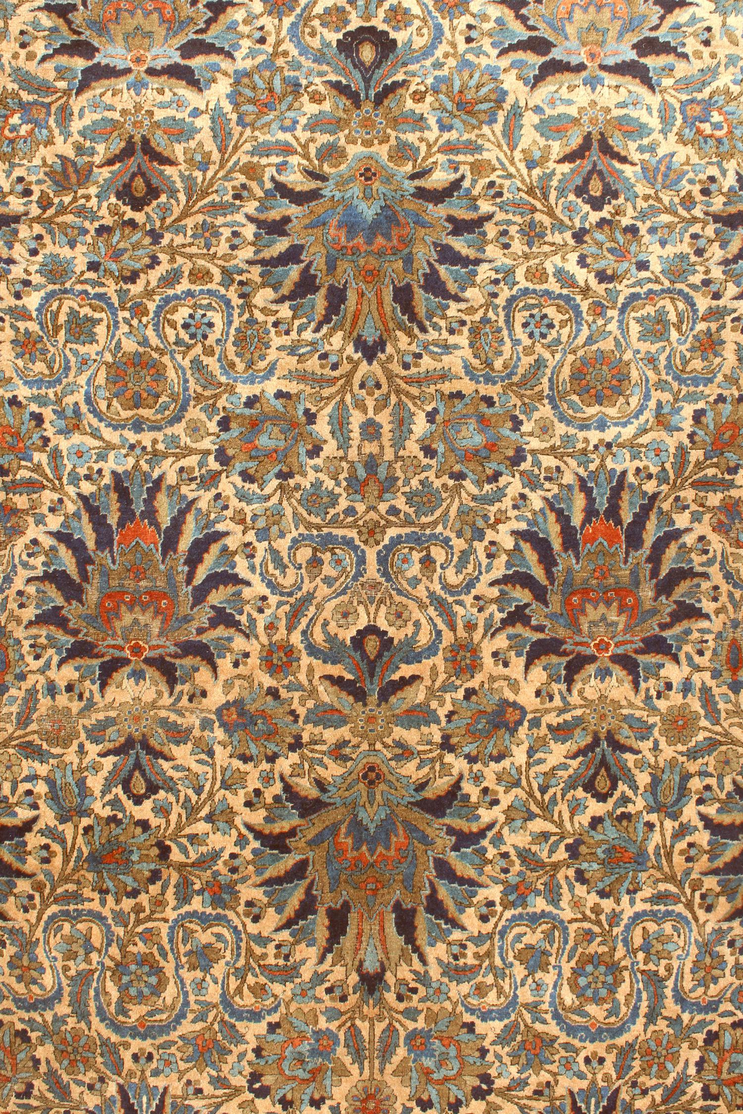 Antique Atashogoli Kashan Handwoven Traditional Persian Rug - J69667 - Perfect for Living Room, Bedroom & Home Decor