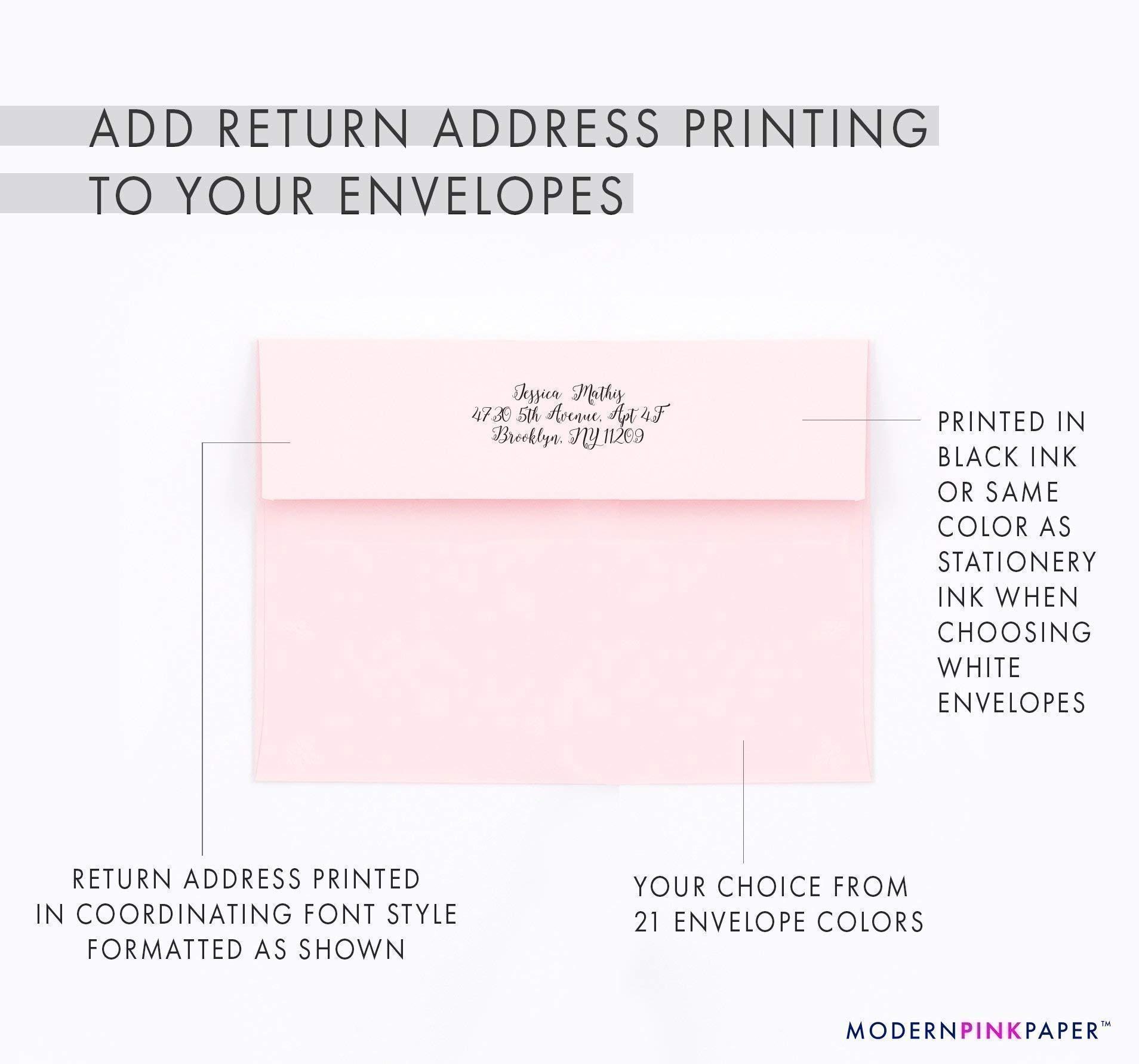 Personalized Calligraphy Stationery Set - 10 Flat Note Cards & Envelopes for Thank You Notes, Greetings & Special Occasions | Elegant Custom Stationary Gift