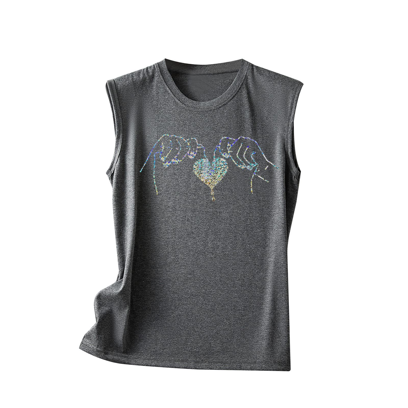 Women's Graphic Print Sleeveless Tank Tops - Summer Casual Loose Fit Workout Tees for Gym, Running, Yoga & Everyday Wear