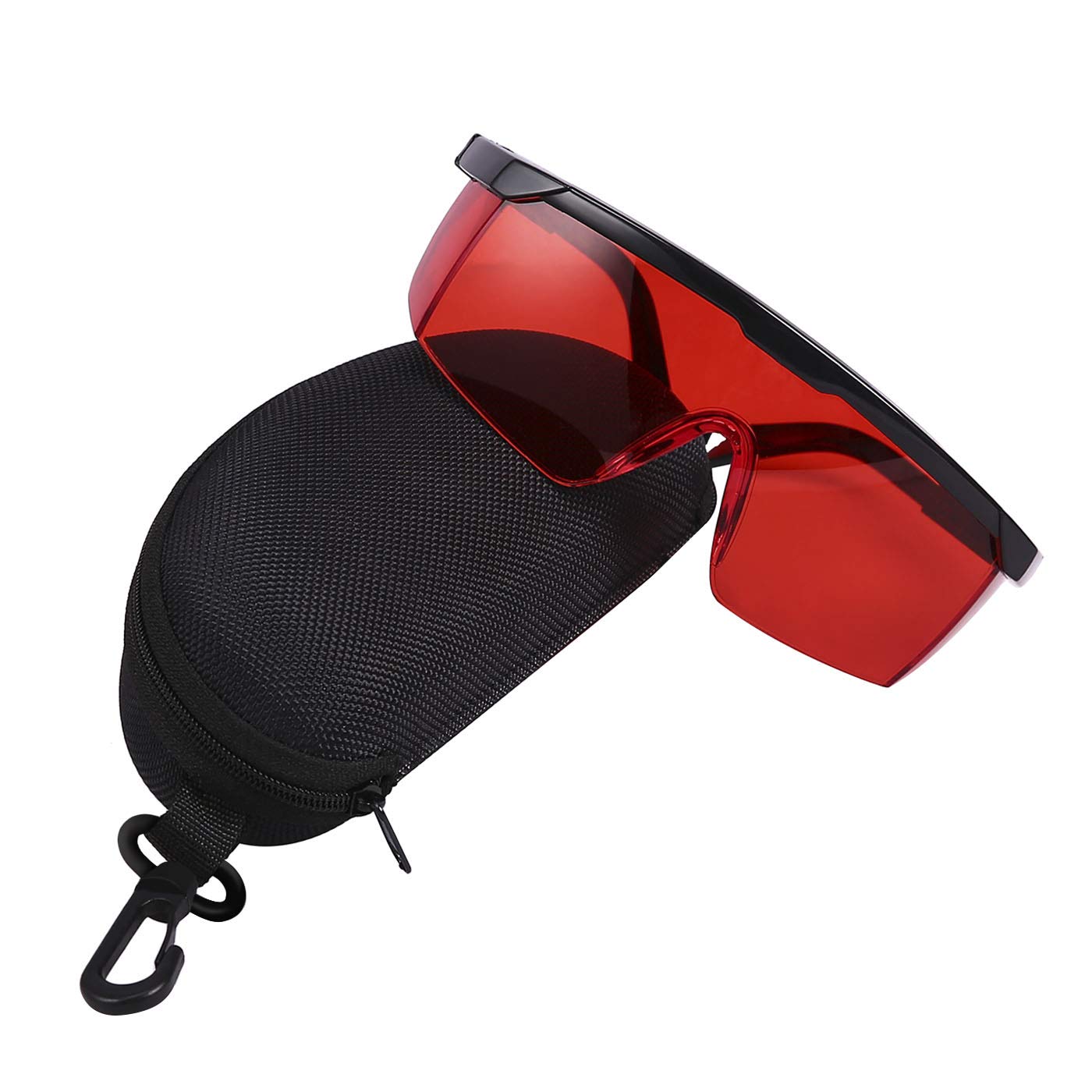 HDE UV Laser Eye Protection Safety Glasses with Case - Protective Eyewear for Laser Cutting, Welding & Lab Work - ANSI Certified for Workplace & DIY Projects