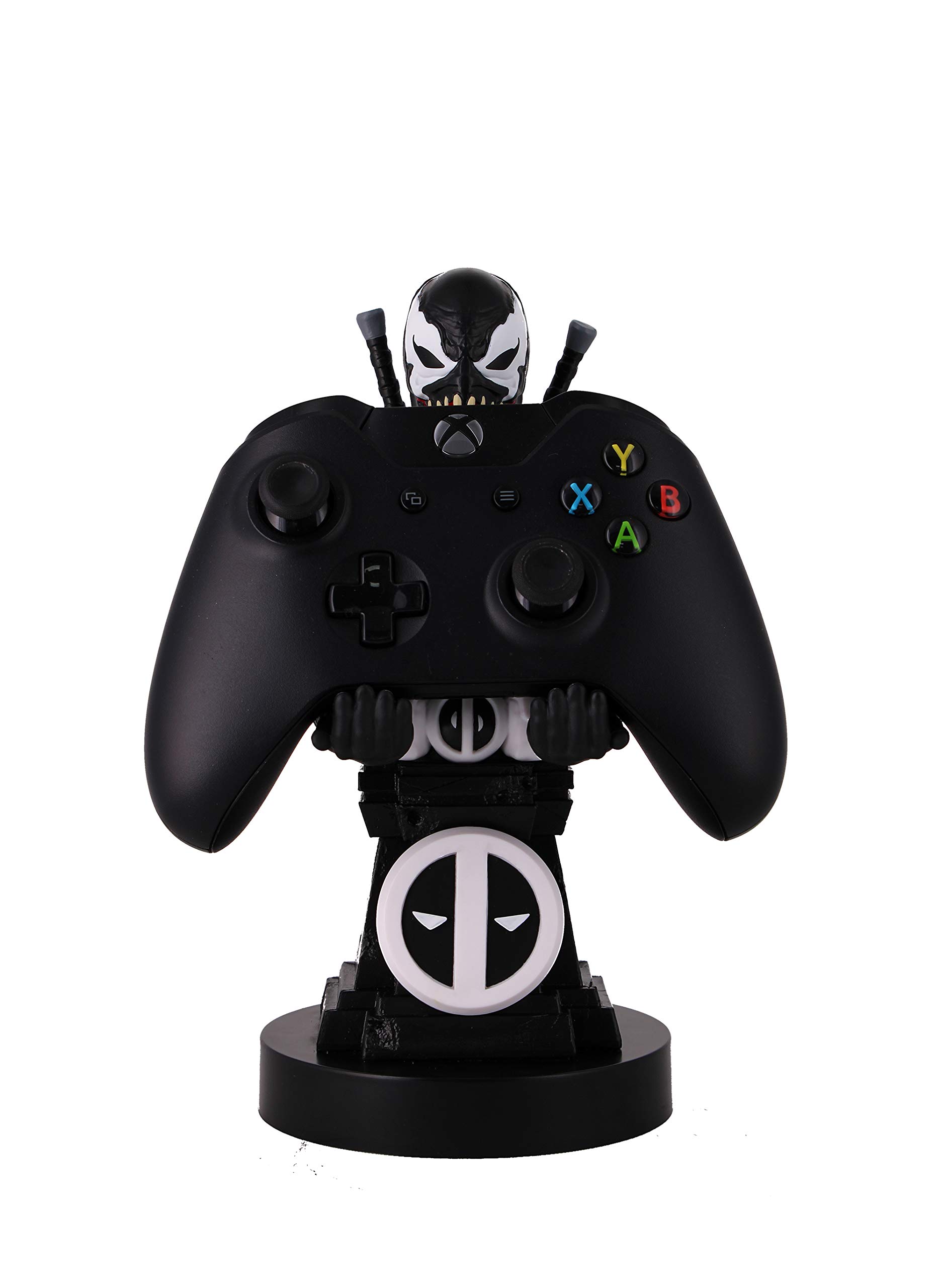 Deadpool Venom Back in Black Gaming Controller & Phone Stand - Officially Licensed Cable Guys Figure for PS5, Xbox & Mobile Gaming Setup | Perfect for Game Room Decor & Desk Organization