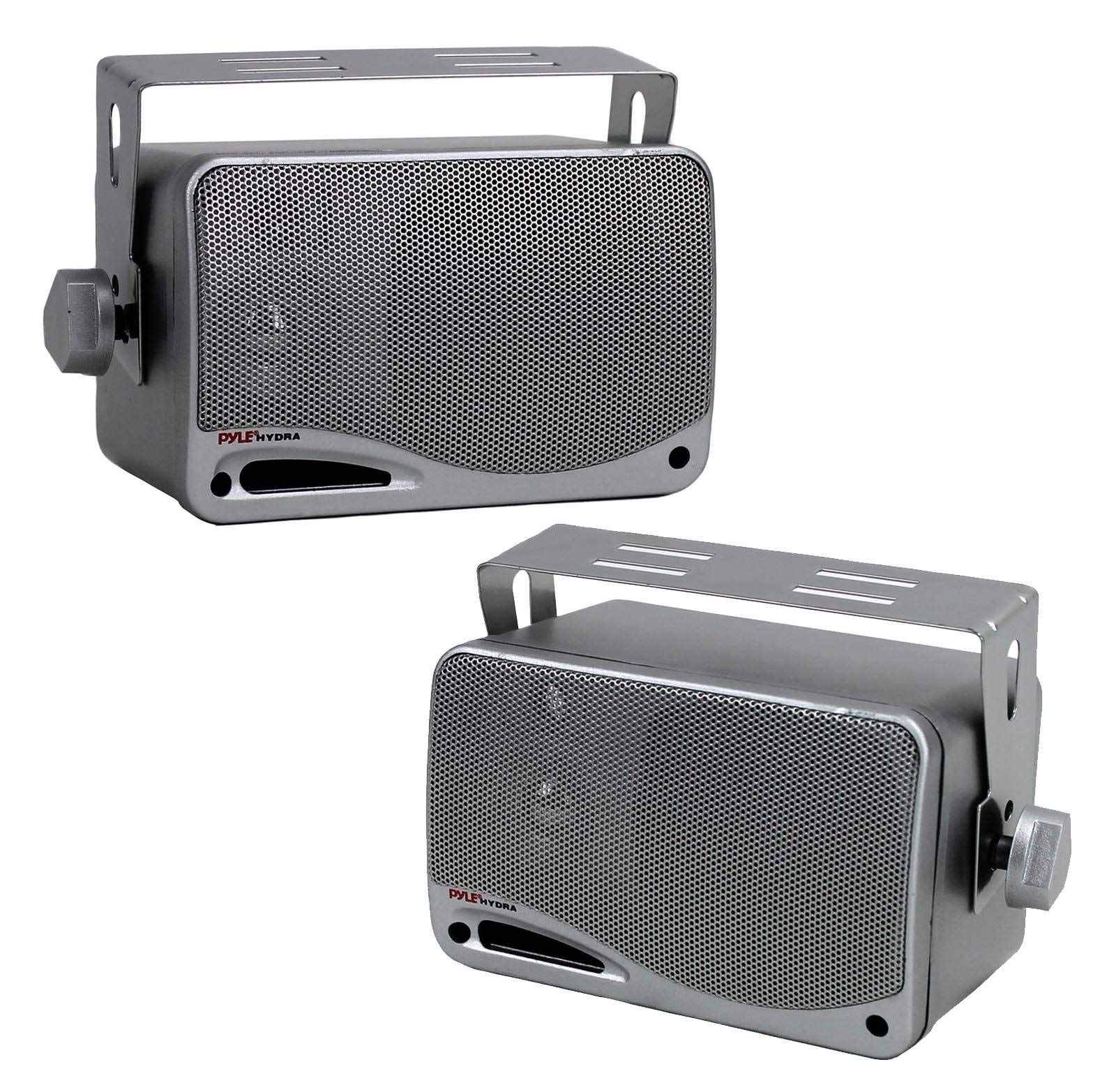 Pyle PLMR24S 3-Way Waterproof Marine Box Speakers - 3.5