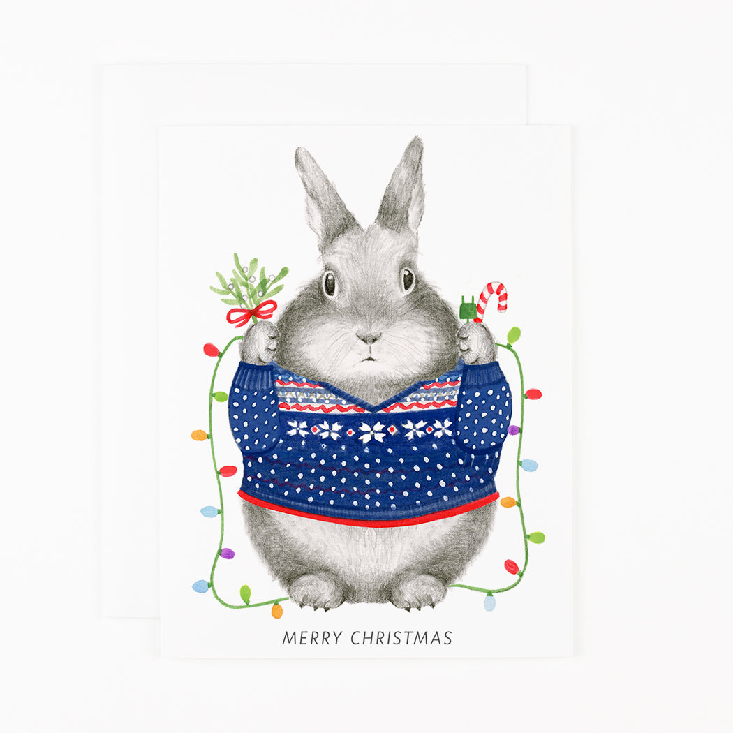 Christmas Bunny Set of 6 - Adorable Holiday Decorations for Home, Party & Gift Giving - Perfect for Christmas Tree, Mantel & Festive Table Centerpieces