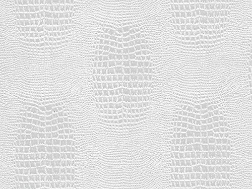 Premium White Embossed Alligator Pattern Gift Wrap Roll - 30