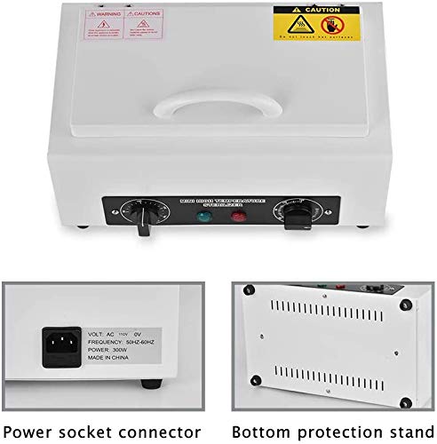 300W UV Sterilizer Box with Timer - Professional Nail & Beauty Tool Disinfection for Salon, Spa, and Home Use | Sanitizes Metal Tools, Manicure & Pedicure Equipment | Perfect for Hair Accessories, Nail Files, and Beauty Implements