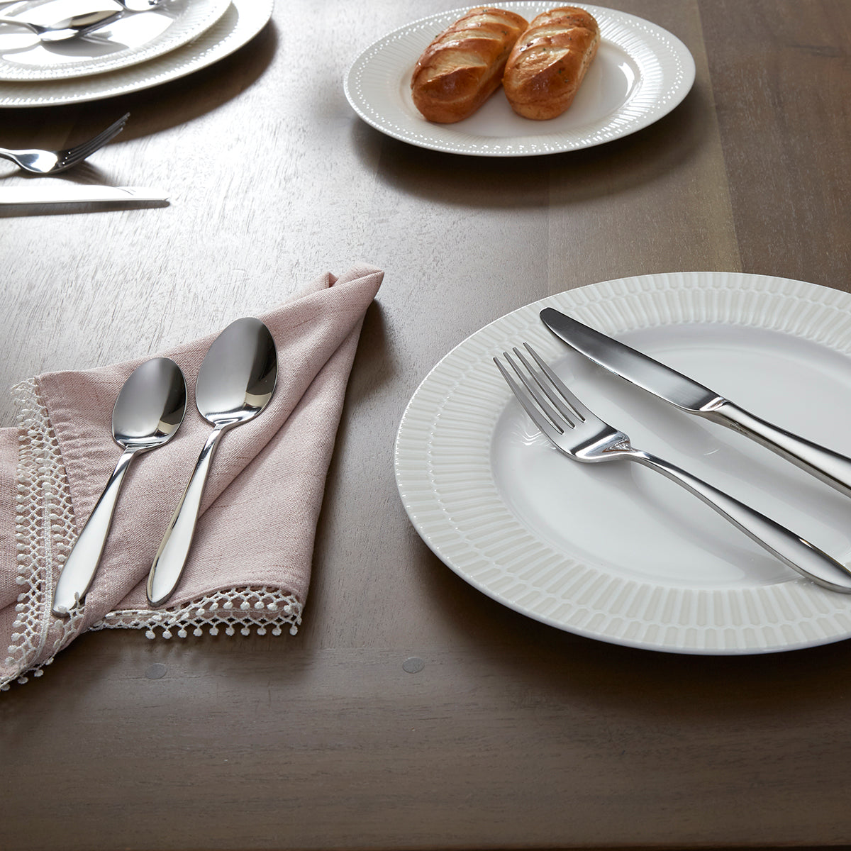 Premium Mooncrest 65-Piece Stainless Steel Flatware Set - Service for 12, Elegant Dining Utensils for Everyday Use & Special Occasions