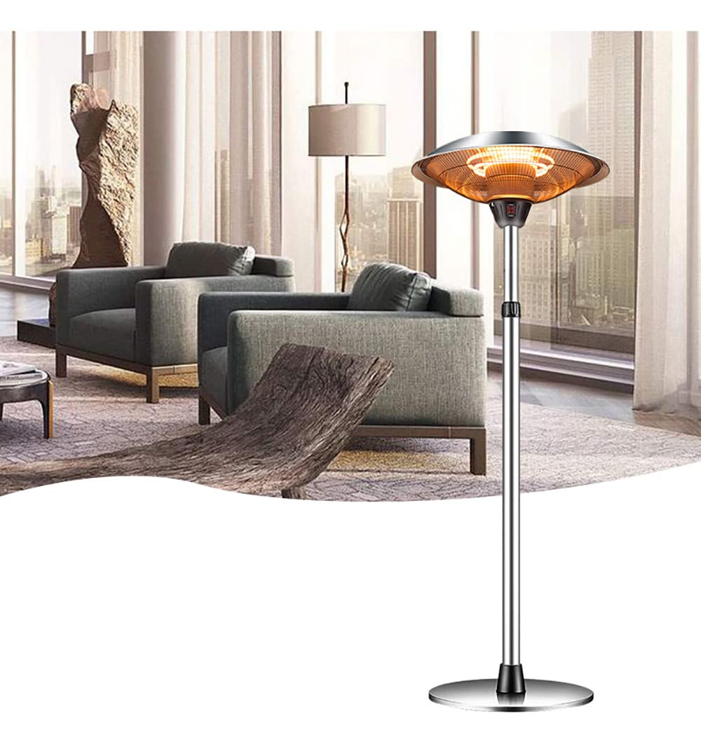 Outdoor Heater - High Power 1500W Waterproof Patio Heater with Adjustable Stand, 3 Heat Settings - Perfect for Balcony, Garden, Terrace & Indoor Use in Winter