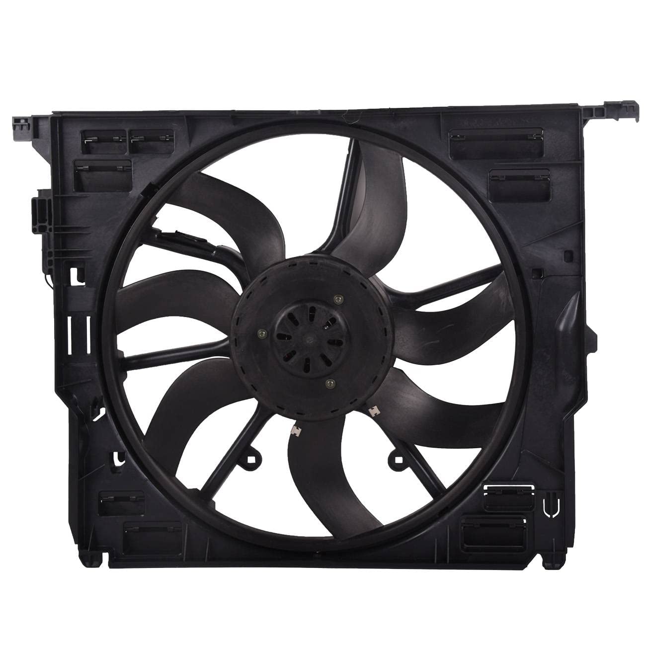 Topaz 17428509741 Radiator Cooling Fan Assembly - Compatible with BMW 528i 530i 535i 640i 740i 3.0L - High Performance Replacement Part for Engine Cooling System - Perfect for Summer Driving & Heavy Traffic Conditions