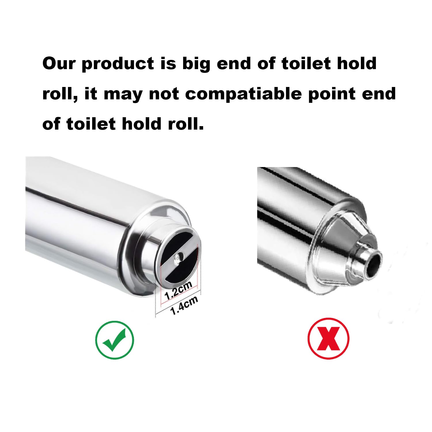 TuoxinEM 2-Pack Universal Spring Loaded Toilet Paper Holder Roller Replacement - Chrome Silver Finish for Bathroom, Restroom & RV Use