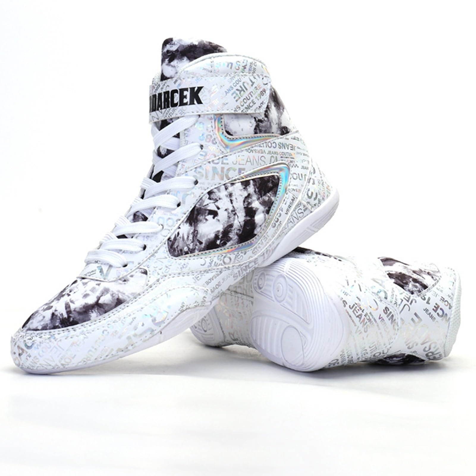 Professional Wrestling Shoes for Men - Lightweight Non-Slip Boxing Shoes with High Support | Unisex Athletic & Weightlifting Shoes for Gym, Training & Bodybuilding | Comfortable Workout Shoes for Wrestling, Boxing & Fitness
