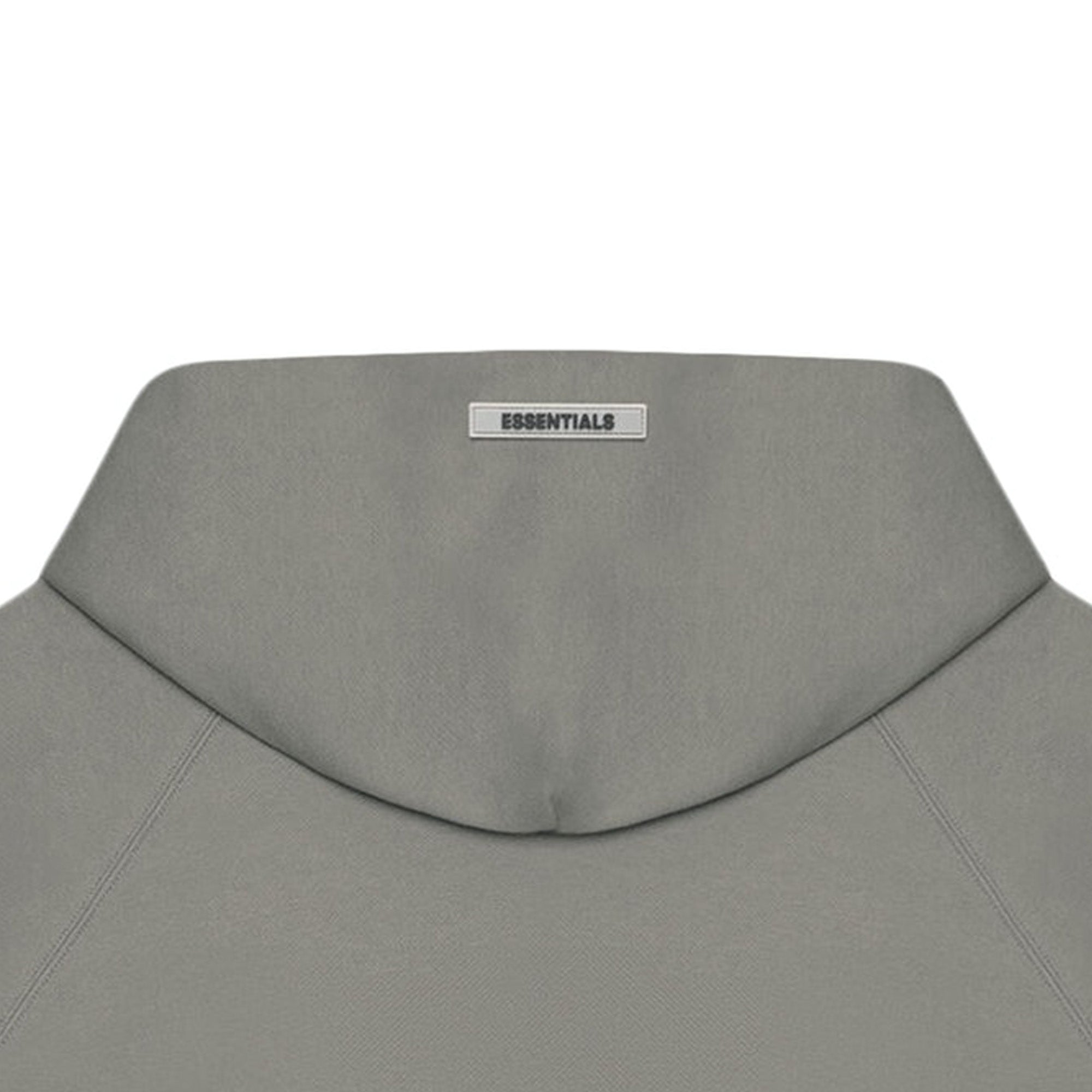 Fear of God Essentials Full Zip Up Hoodie with Applique Logo in Gray Flannel & Charcoal | Men's Streetwear Fashion for Casual Outfits & Layering (2020 Collection)