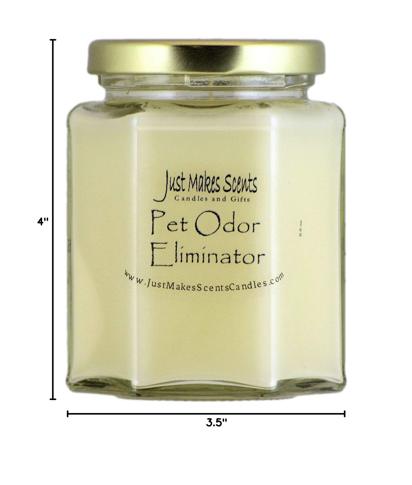 Natural Soy Wax Pet Odor Eliminator Candle | Hand-Poured in USA | Neutralizes Cigarette, Food & Pet Odors | Home Fragrance Candle for Living Room, Bathroom & Bedroom