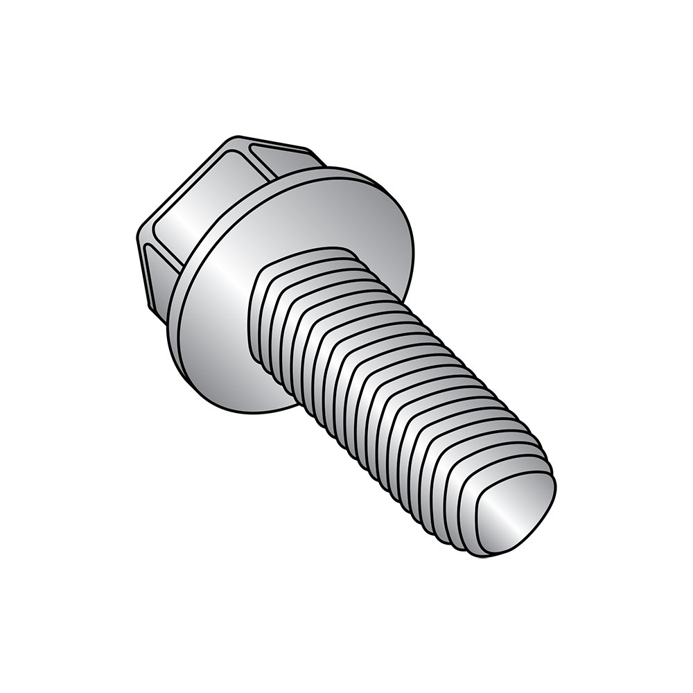Small Parts 0810RW410 #8-32 Thread Size 410 Stainless Steel Thread Rolling Screw, Hex Washer Head, 5/8
