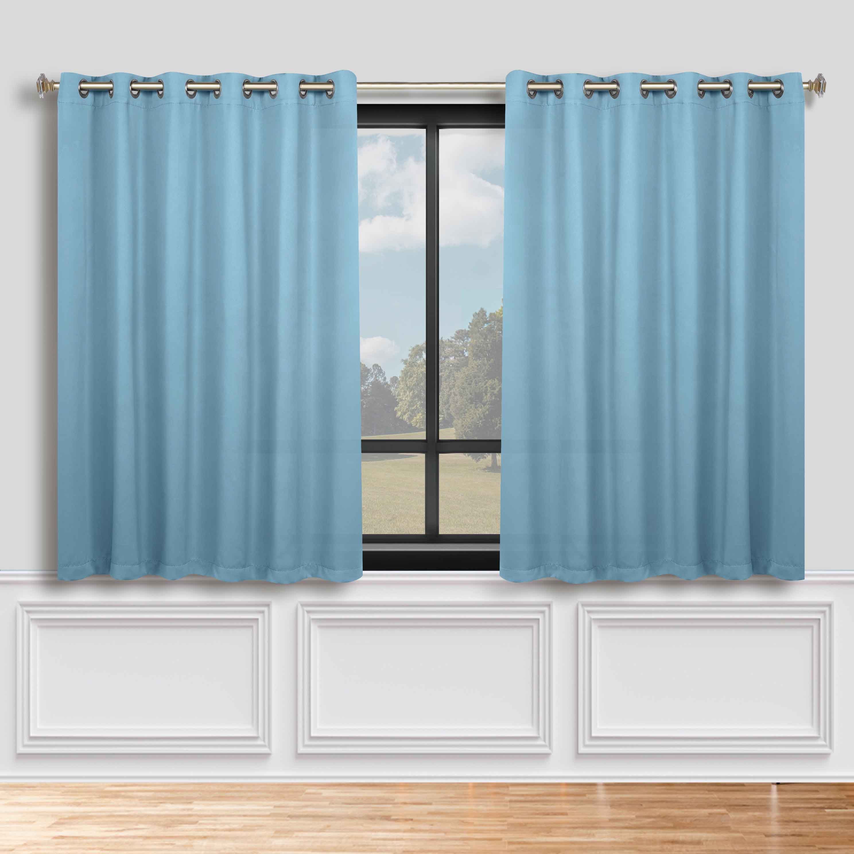 Classic Modern Solid Blackout Curtain Panels - Set of 2 for Bedroom & Living Room - Light Blocking Thermal Insulated Window Drapes for Home Decor