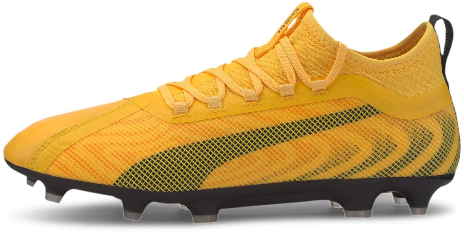 PUMA Men's One 20.2 Firm Ground Soccer Cleats - Yellow | Lightweight Football Shoes for Turf & Outdoor Play | Perfect for Training & Matches