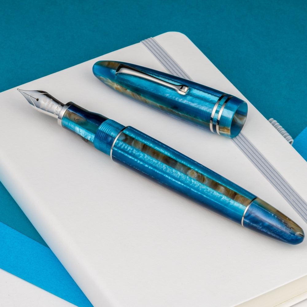 Leonardo Fountain Pen Furore Grande - Premium Stainless Steel Luxury Writing Instrument for Professionals & Collectors | Perfect for Business Signatures, Journaling & Gift Giving
