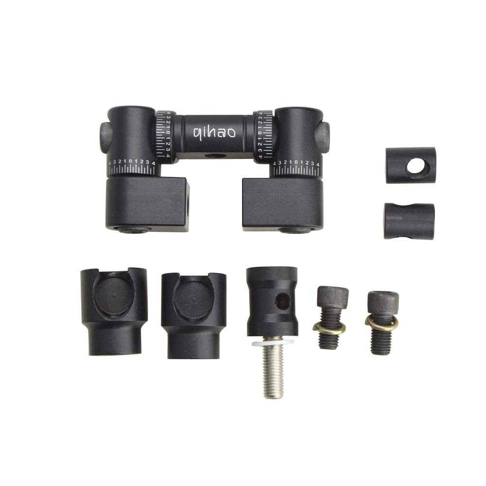 AMEYXGS Adjustable Aluminum Alloy V-Bar Mount for Archery - Double Side Quick Disconnect Stabilizer Bar, Reduces Vibration Noise & Improves Bow Stability | Perfect for Target Practice, Hunting, and Competitive Shooting