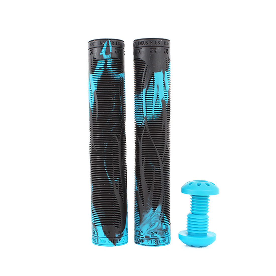 Root Industries R2 Air Grips - Aqua/Black BMX Bike Handlebar Grips for Extreme Sports & Stunt Riding - Durable & Comfortable for Long Rides