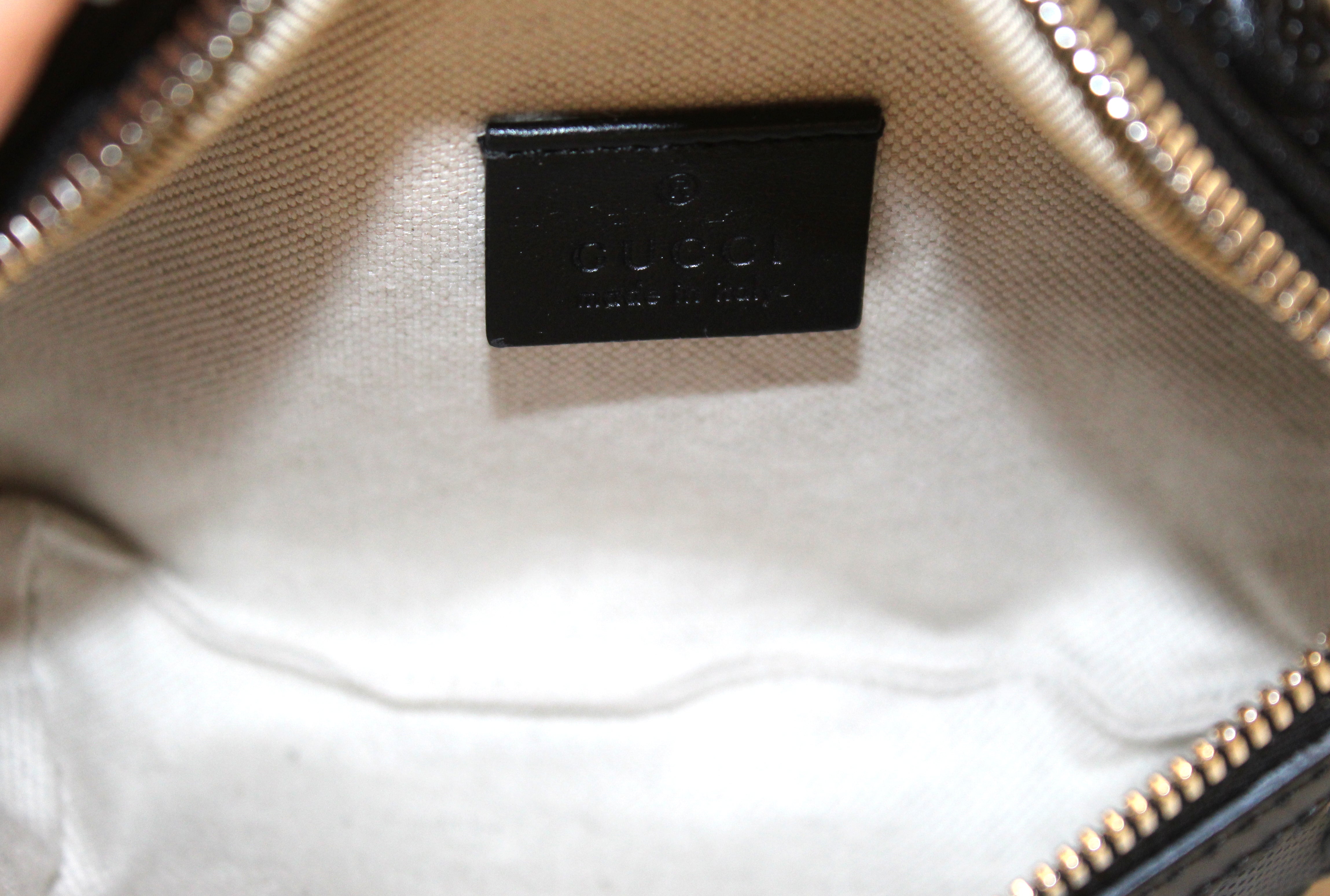 Authentic Gucci GG Embossed Black Leather Belt Bag for Women | Luxury Crossbody Fanny Pack | Perfect for Travel, Concerts & Everyday Use