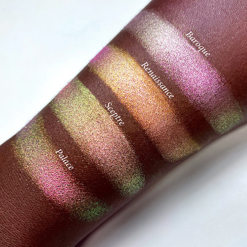 Baroque Pearlescent Multichrome Eyeshadow Palette - Long Lasting Pigmented Makeup for Day & Night Glam Looks