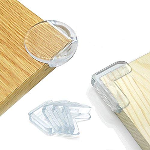 32 Pack Baby Proofing Corner Guards - Soft Furniture Corner Protectors with Strong Adhesive for Tables, Cabinets & Sharp Edges - Child Safety Home Essentials for Toddlers & Crawling Babies