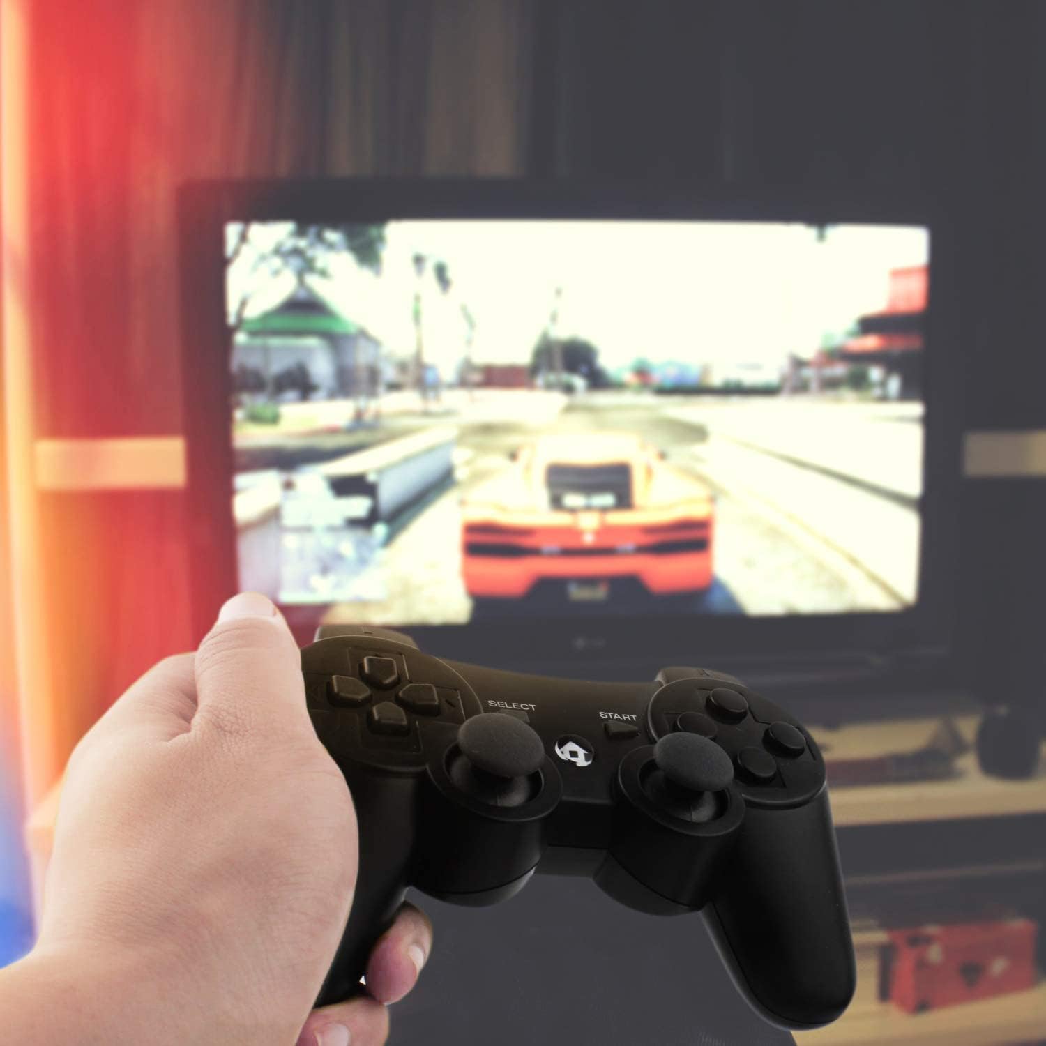 Wireless Bluetooth Game Controller for PS3 - Dual Shock Vibration Joystick with USB Charging Cable & Ergonomic Grip | Compatible with Playstation 3 Console | Perfect for Gaming, Streaming & Multiplayer Sessions