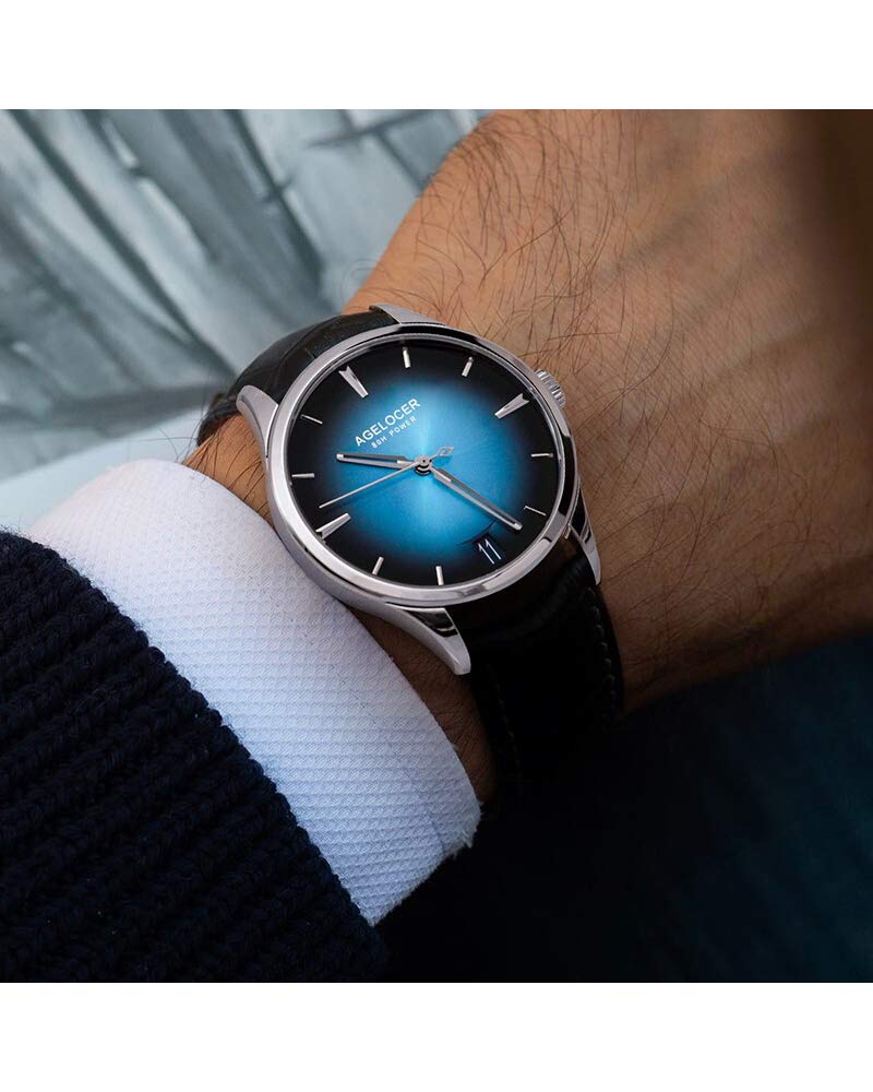 AGELOCER Budapest Men's Automatic Mechanical Watch - Luxury Business Formal Timepiece with Large Calendar - Perfect Birthday Gift for Boyfriend, Husband, or Father - Ideal for Office, Meetings & Special Occasions