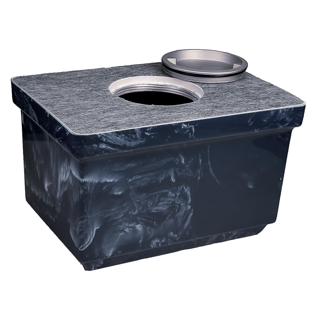 Navy Blue Extra Large Cultured Marble Cremation Urn for Human Ashes - 255 lbs Capacity Adult Urn for Burial, Funeral & Home Memorial | Dignified Final Resting Place for Loved Ones