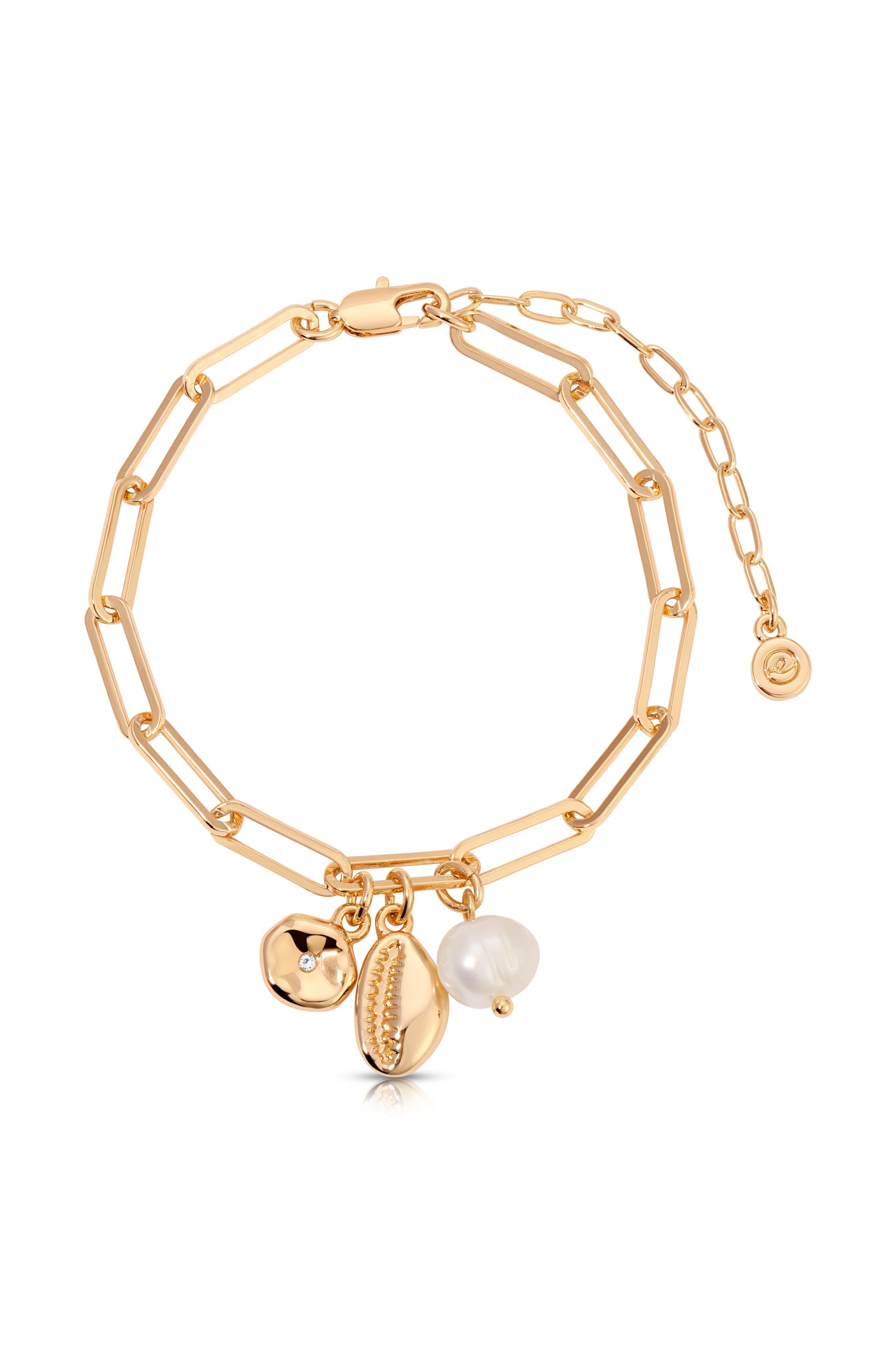 Golden Shore Charm Bracelet for Women - Elegant Beach Jewelry with Adjustable Chain - Perfect for Vacation, Wedding & Summer Outfits