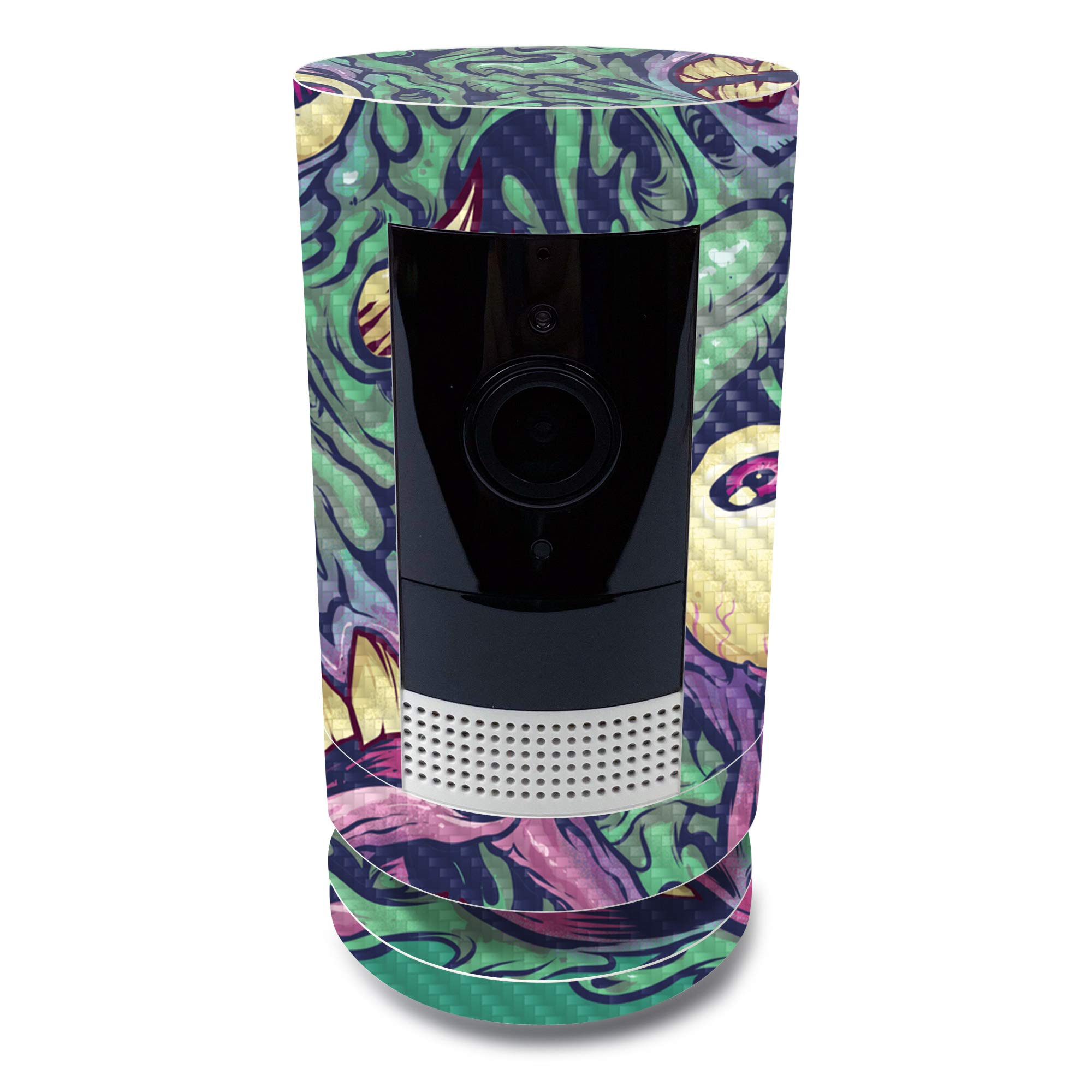 MightySkins Carbon Fiber Skin for Ring Stick Up Cam Battery - Protective & Durable Textured Cover | Easy to Apply & Remove | Made in USA | Perfect for Home Security & Outdoor Surveillance