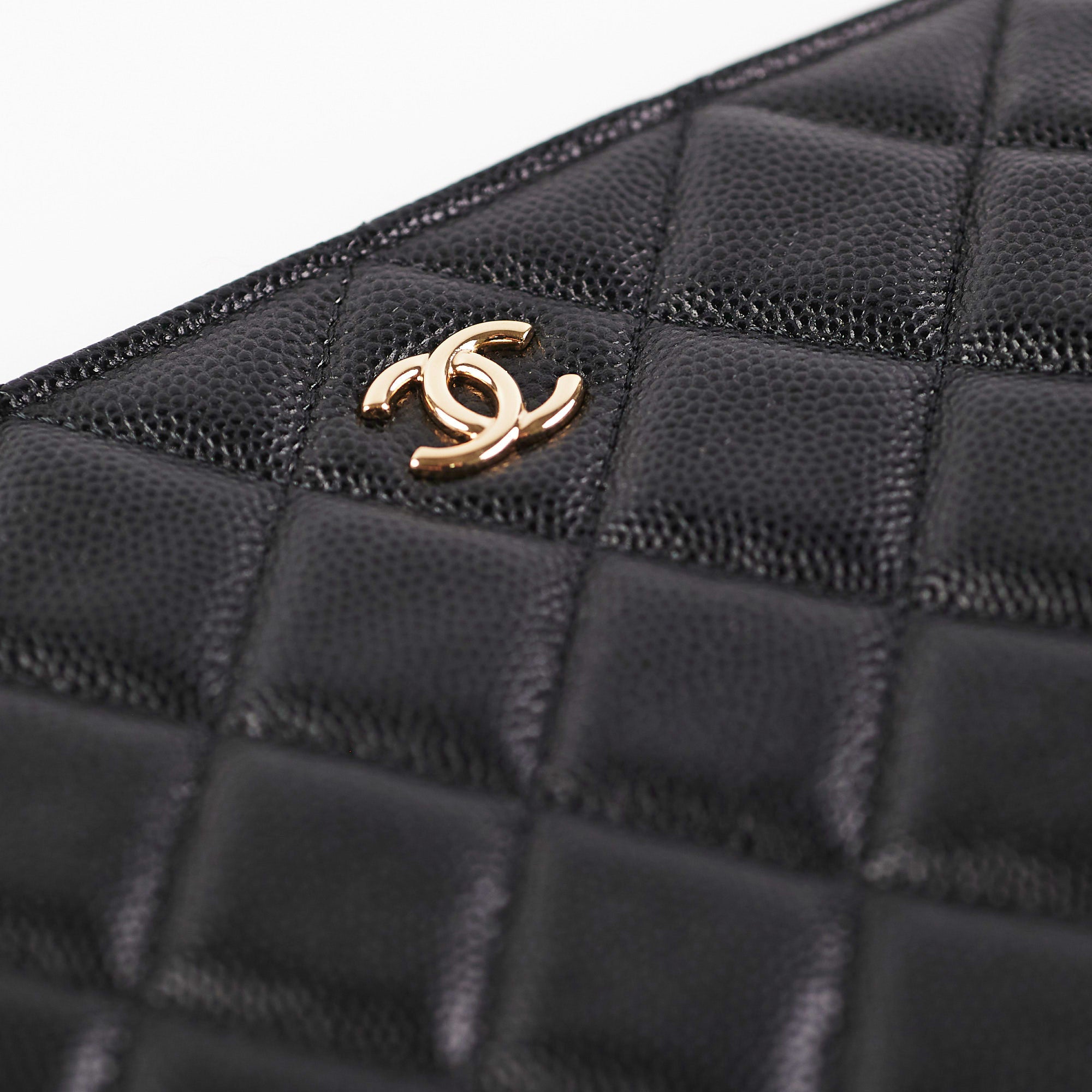 Chanel Medium Black Caviar O Case - Luxury Leather Handbag for Women, Perfect for Work, Travel & Evening Events