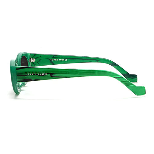 Kat x Money Moves Green Prescription Glasses - Stylish & Comfortable Eyewear for Work, Driving, and Outdoor Activities