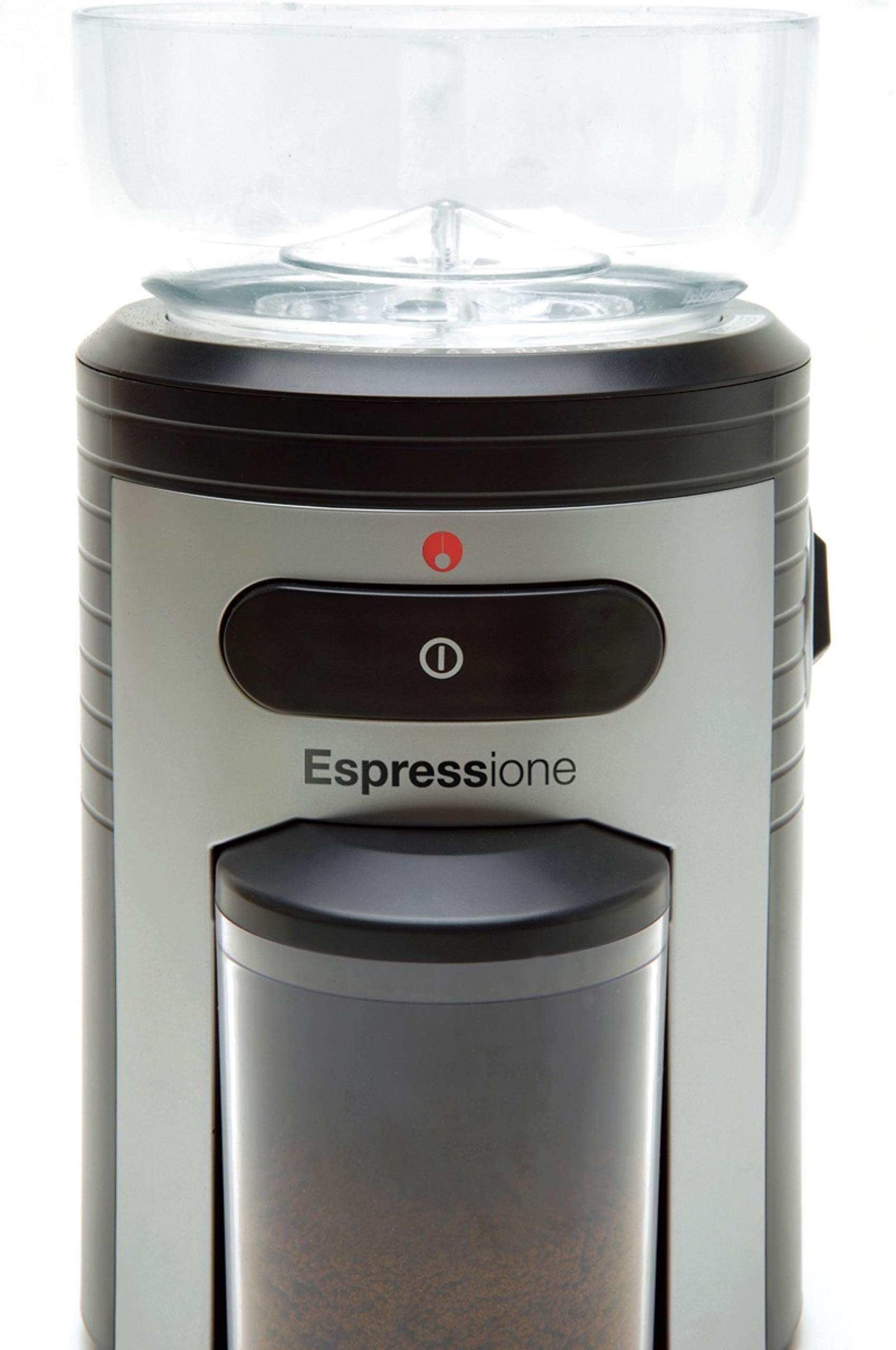 Premium Conical Burr Coffee Grinder - Adjustable Grind Size, 8.5oz Capacity, Black/Silver Finish - Perfect for Espresso, French Press & Pour Over Brewing at Home or Cafe