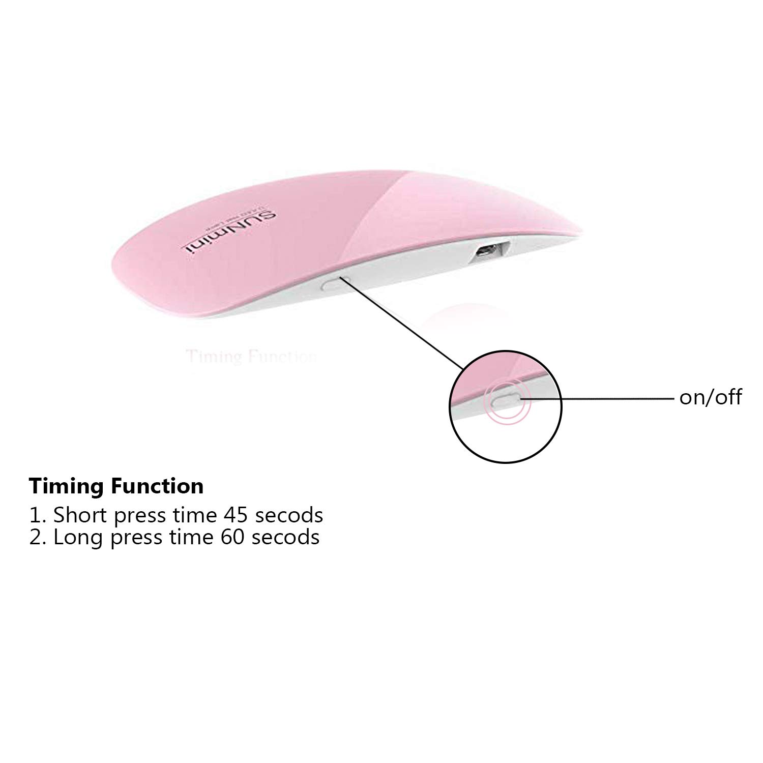 Foldable LED UV Nail Dryer Lamp - Pink for Gel Polish | Home & Salon Use