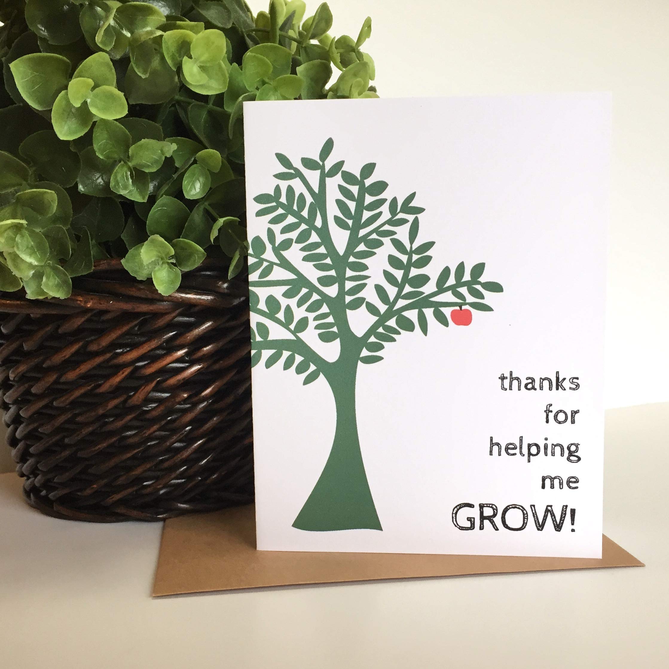 Thank You Cards for Teachers - Set of 4 Appreciation Greeting Cards with Envelopes - Perfect for Teacher Gifts, End of Year, Graduation & Special Occasions