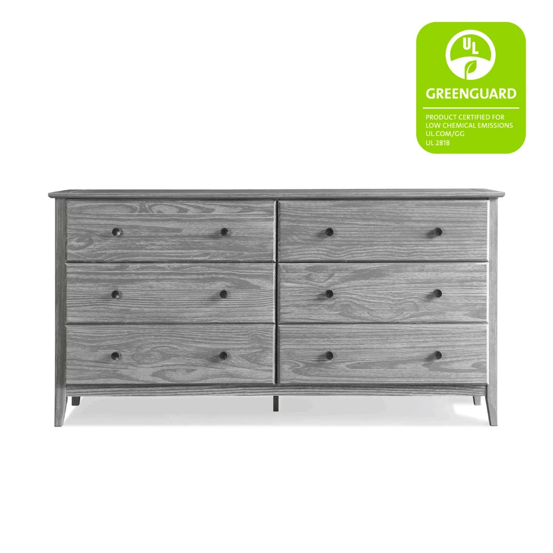 Greenport 6-Drawer Wooden Dresser for Bedroom - Stylish Storage Organizer for Clothes, Linens & Accessories | Perfect for Master Bedroom, Guest Room & Dorm Furniture