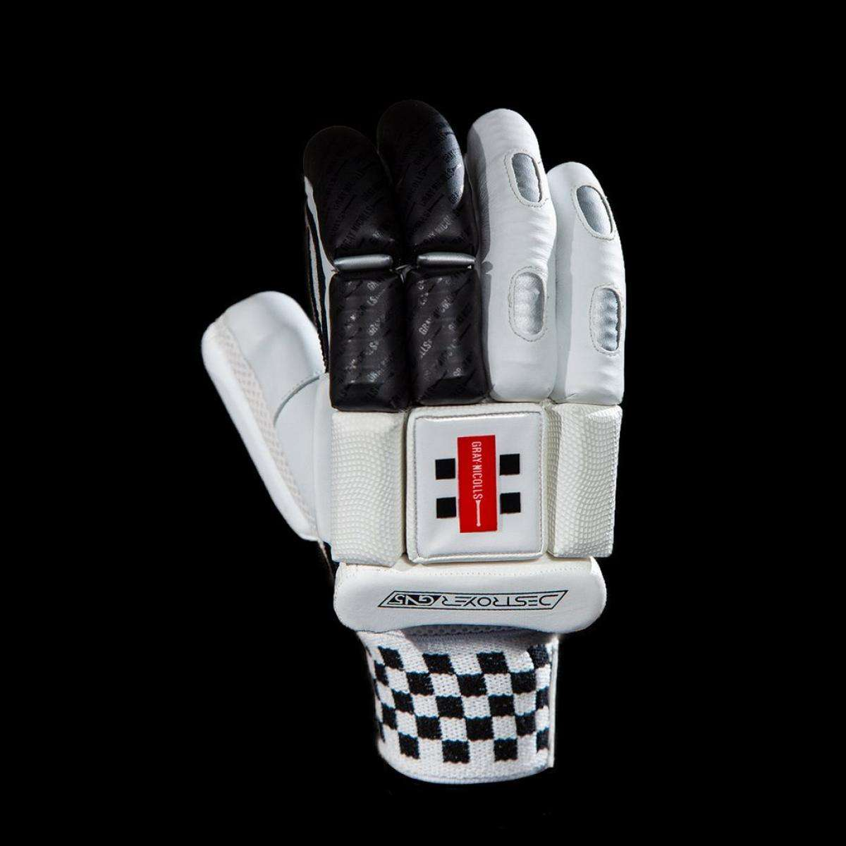 Gray Nicolls 5 Destroyer Adult Cricket Batting Gloves - Premium Leather Protection for Cricket Players - Perfect for Practice & Match Play