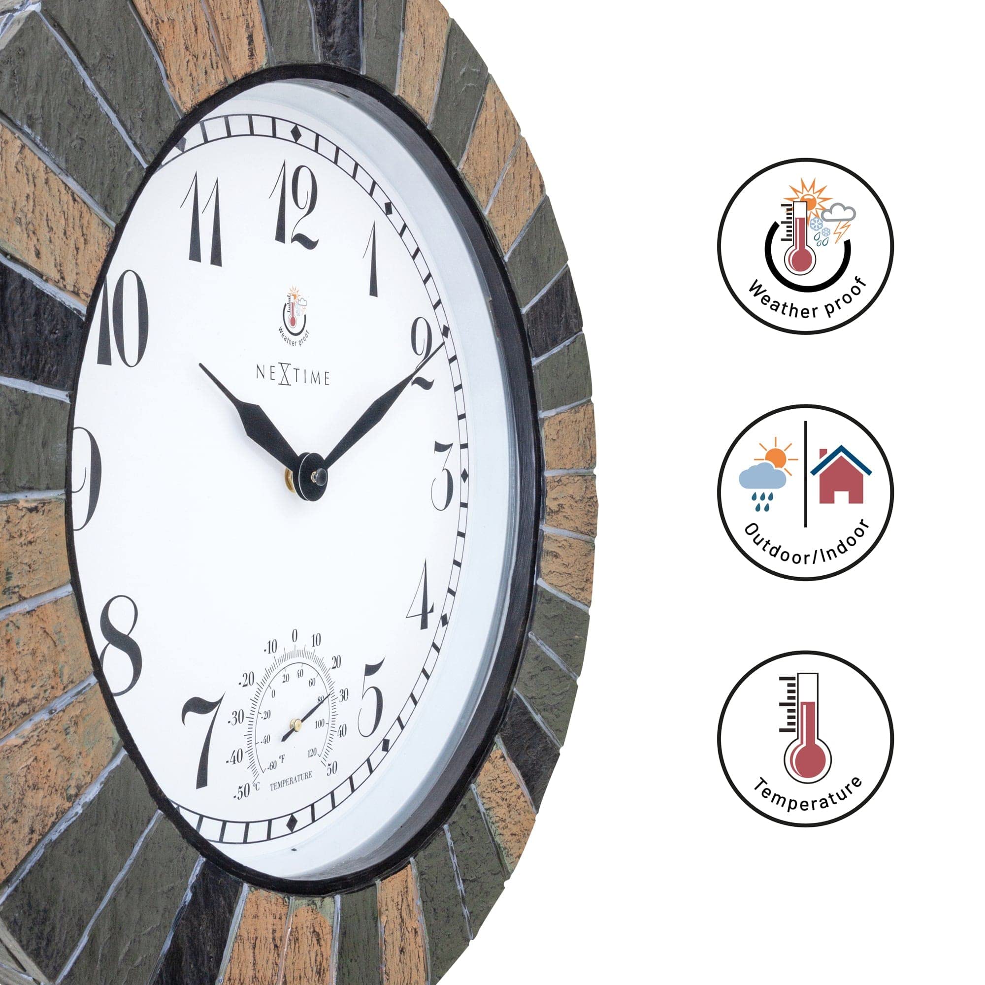 NexTime Modern Wall Clock - Green, Silent Non-Ticking, Battery Operated - Perfect for Living Room, Bedroom, Office & Classroom Decor
