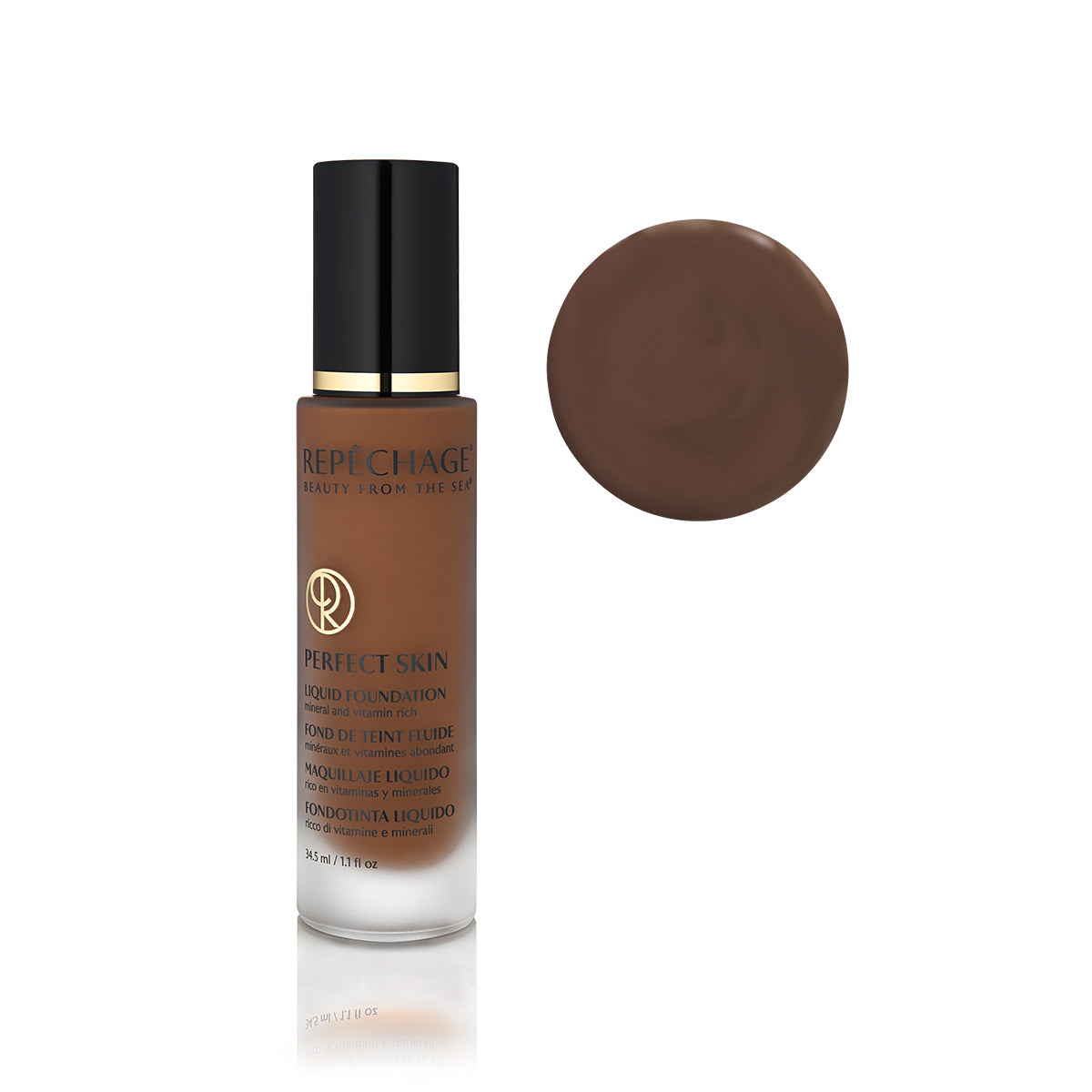 Perfect Skin Liquid Foundation - Deep Tone (PS14) | Full Coverage, Long-Lasting Makeup for Dark Skin Tones | Ideal for Daily Wear, Special Occasions & Photography