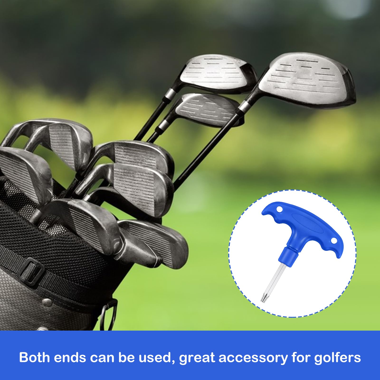 Premium Adjustable Golf Wrench Tool - Metal Golf Club Driver Adjuster with Comfortable Plastic Handle | Portable Golf Equipment for Club Head & Shaft Torque Adjustment | Perfect for On-Course Repairs & Home Practice Sessions
