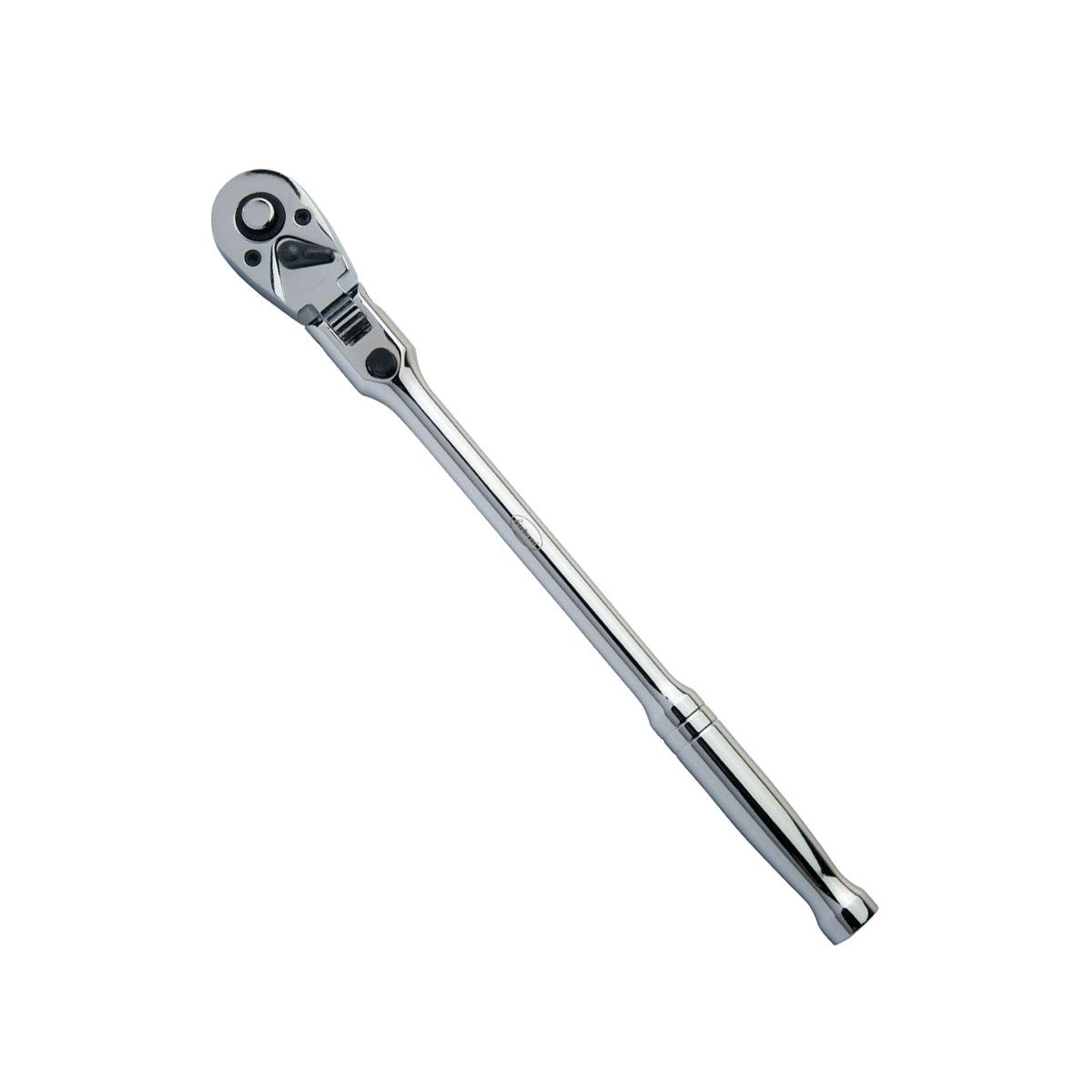 Eastwood 3/8-Inch Drive Flex Head Ratchet - Chrome Steel Construction with Reverse Lever & Adjustable Locking Head - Perfect for Automotive Repair, DIY Projects, and Tight Space Mechanics