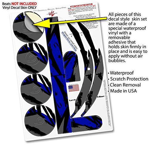 Beats Solo Pro Headphones Skin Decal Wrap - Baja 0040 Blue Royal Protective Vinyl Sticker Cover (Headphones Not Included) | Perfect for Gym, Travel & Daily Use
