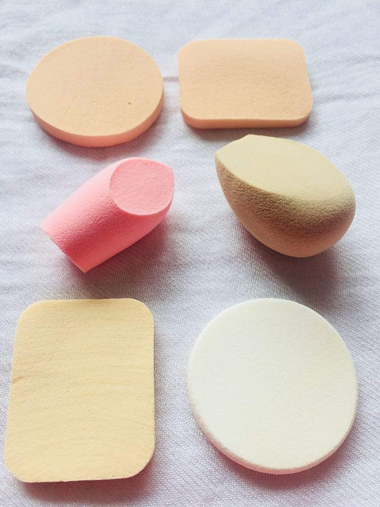Face8Teen ALEMKIP 6-in-1 Multicolor Makeup Sponge Beauty Blender - Perfect for Foundation, Concealer, Powder & Cream Application (Set of 6) - Ideal for Professional Makeup Artists & Everyday Beauty Routine