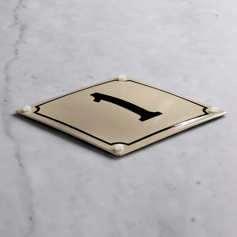 Custom Enamel House Number Sign - 16 x 16 cm - Durable Outdoor Address Plaque for Home, Garden & Mailbox Decoration