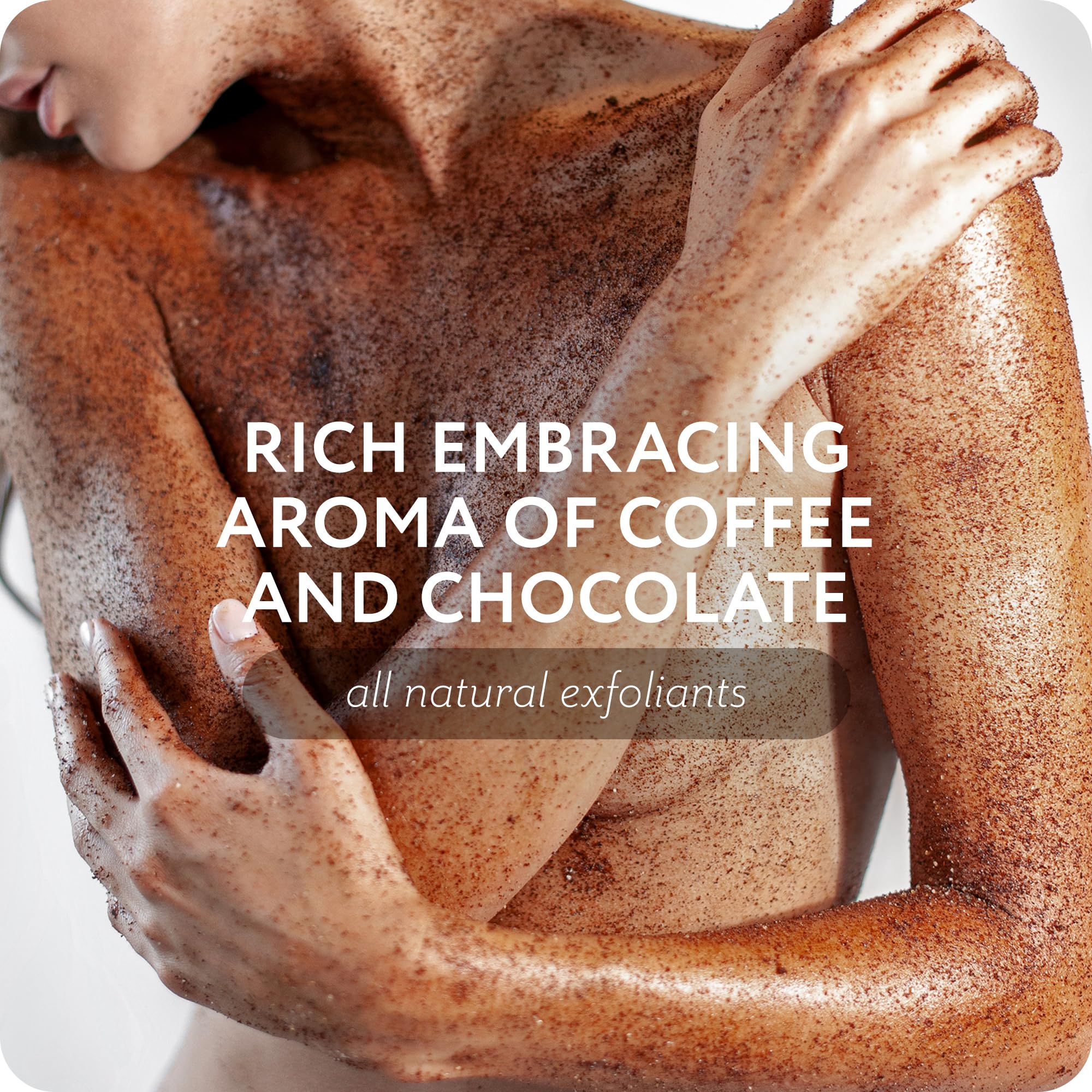 Organic Cocoa & Coffee Body Scrub with Vitamin E & Menthol - Exfoliating & Moisturizing Skin Care for Women & Men - Vegan Spa Treatment for Dry Skin - Perfect for Home Relaxation & Gift Giving (10.58 Oz)